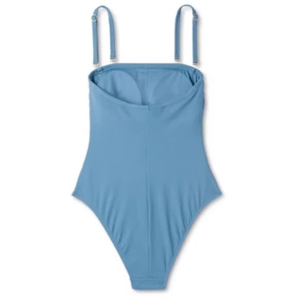 Shade & Shore Blue One Piece Swimsuit NWT - Picture 4 of 10